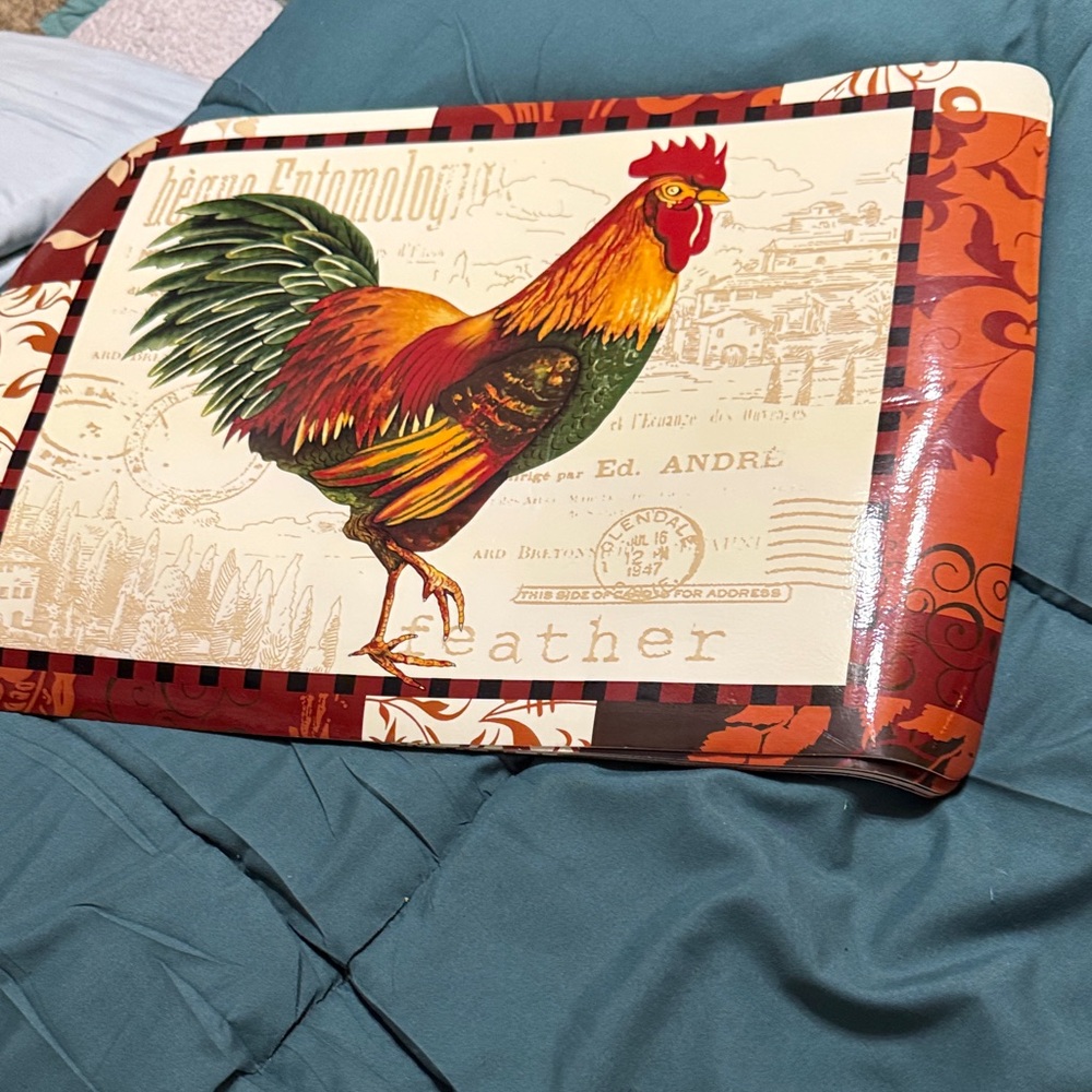 Home Collection Rooster Pot Holders - Red and Tan